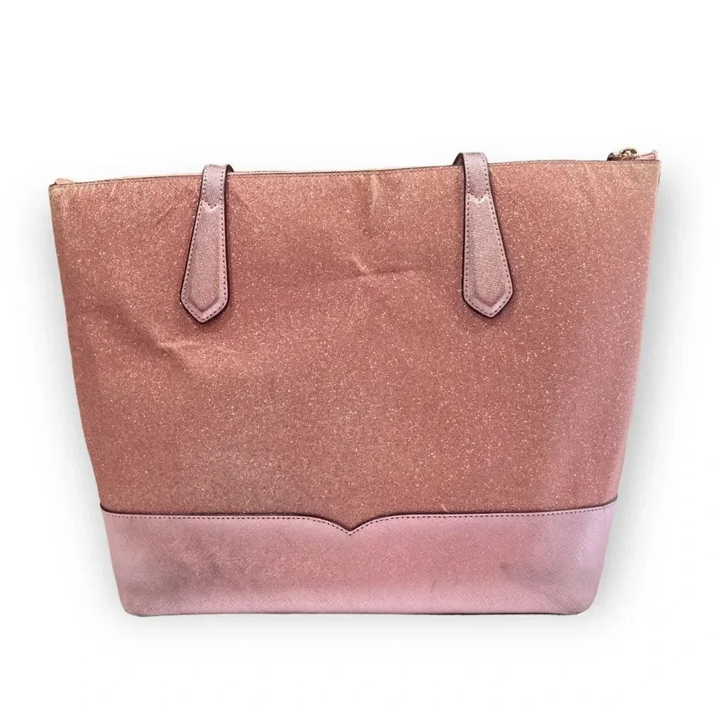 KATE SPADE Lola Glitter Tote & Wallet Pink Set